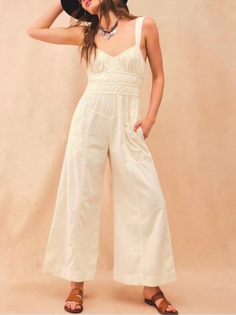 Free People After All Cross-Back Wide-Leg Jumpsuit